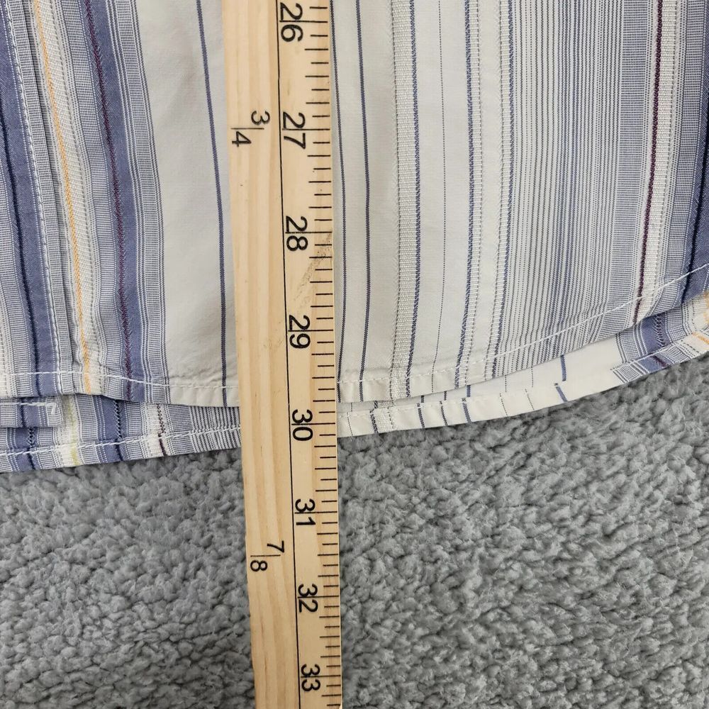 Tommy Bahama Shirt Mens Medium Tan Striped Silk Long Sleeve Button Up Relax - Picture 13 of 13
